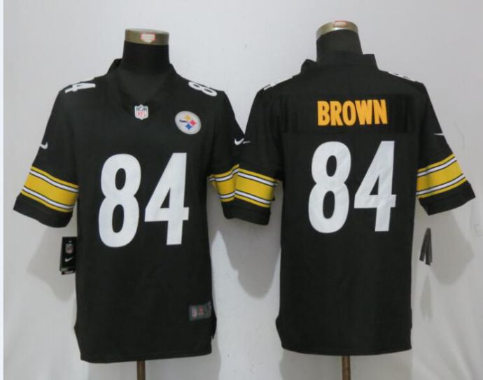 Men Pittsburgh Steelers 84 Brown Black Nike Vapor Untouchable Limited NFL Jerseys